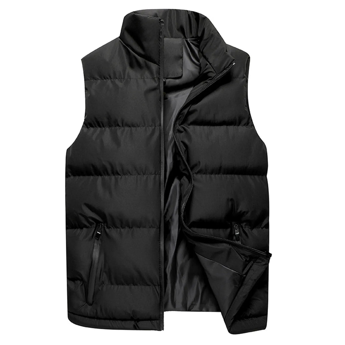 Sleeveless Puffer Jacket for Mens with Detachable Hood Winter Jacket Sleeveless with hood