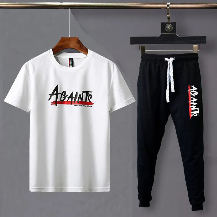 Againte Printed Summer Tracksuit for Men's