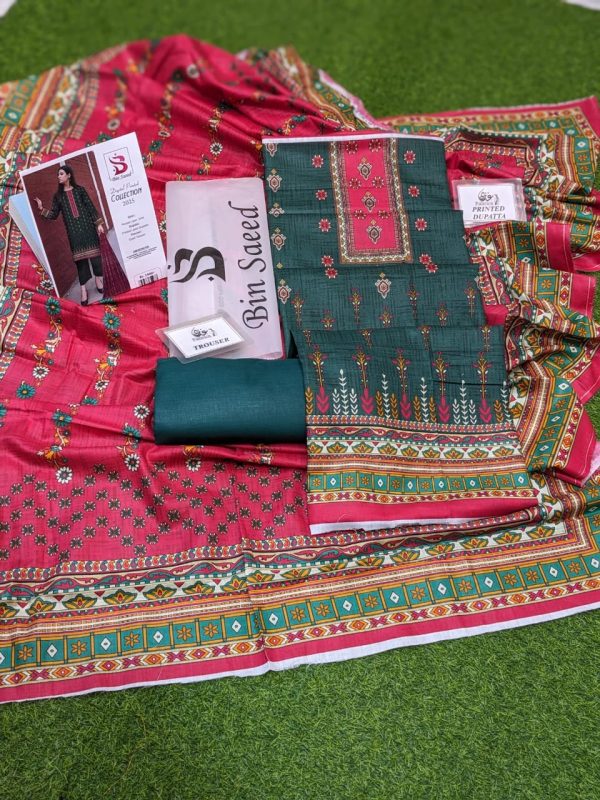 ✨ Bin Saeed ✨3 Piece Digital Printed Lawn Unstitched Suit New Collection 2025 For Womens