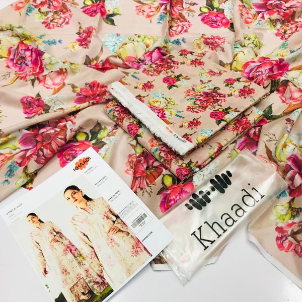 ✨ Khaadi Brand ✨ 3 Piece Digital Printed Lawn Unstitched Suit New Collection 2025 For Womens