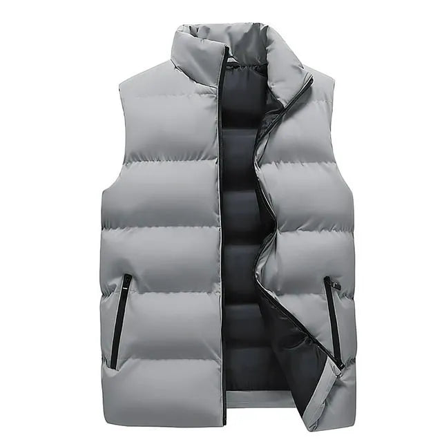 Sleeveless Puffer Jacket for Mens with Detachable Hood Winter Jacket Sleeveless with hood